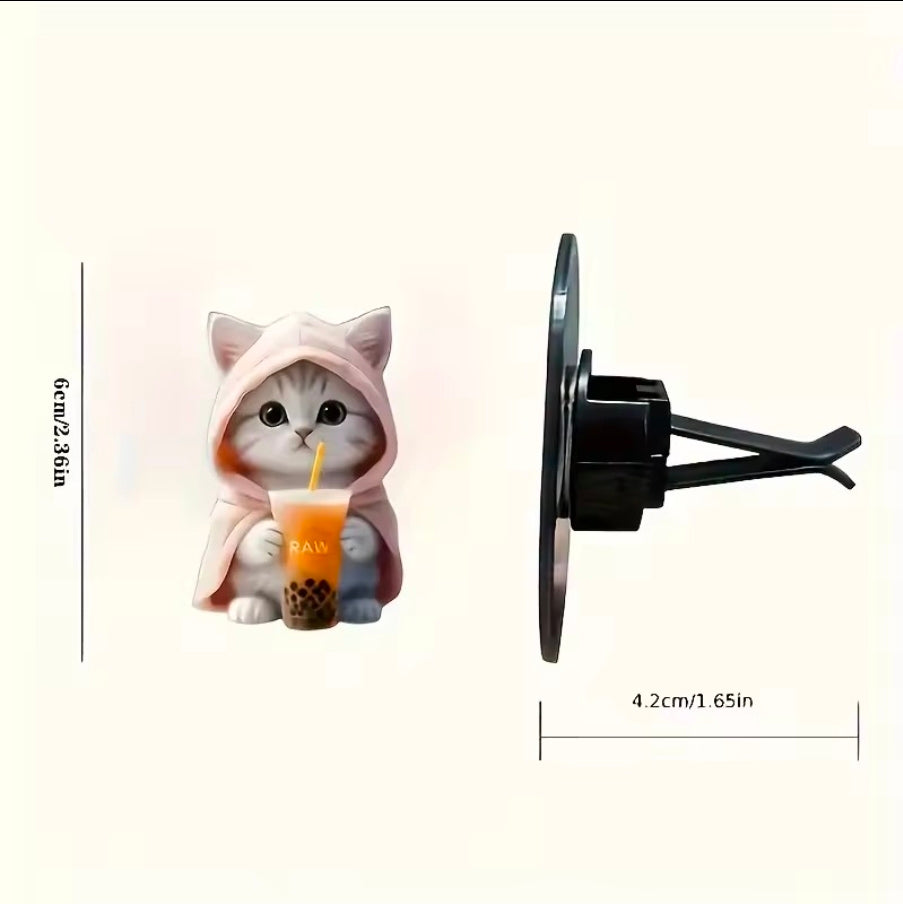 Cute Cat Acrylic Car Aromatherapy Vent Clip
