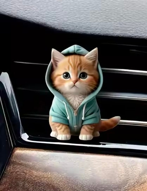 Cute Cat Acrylic Car Aromatherapy Vent Clip