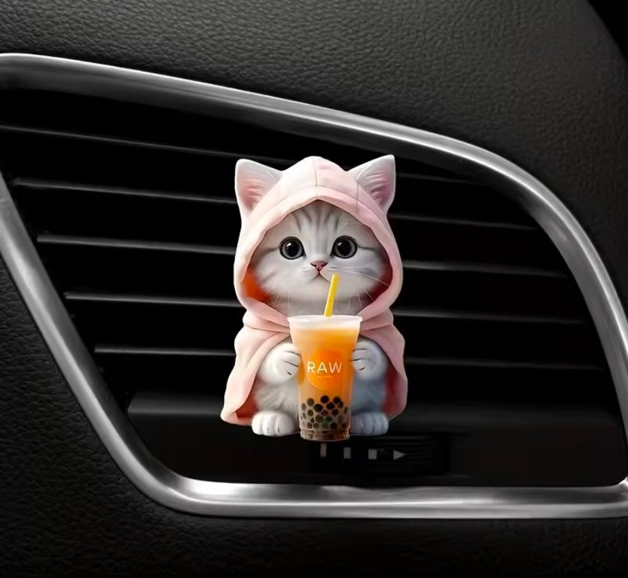 Cute Cat Acrylic Car Aromatherapy Vent Clip