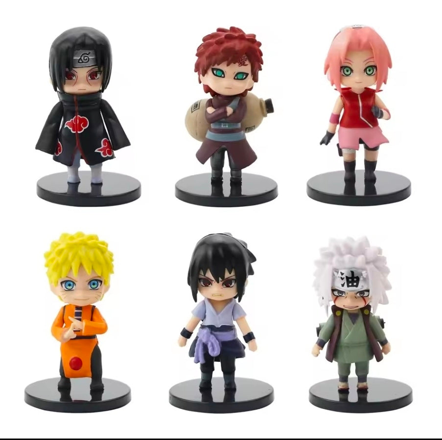 Hot 12pcs/set Anime Naruto Shippuden Hinata Sasuke Itachi Kakashi Gaara Anime FigureQ Version PVC figures